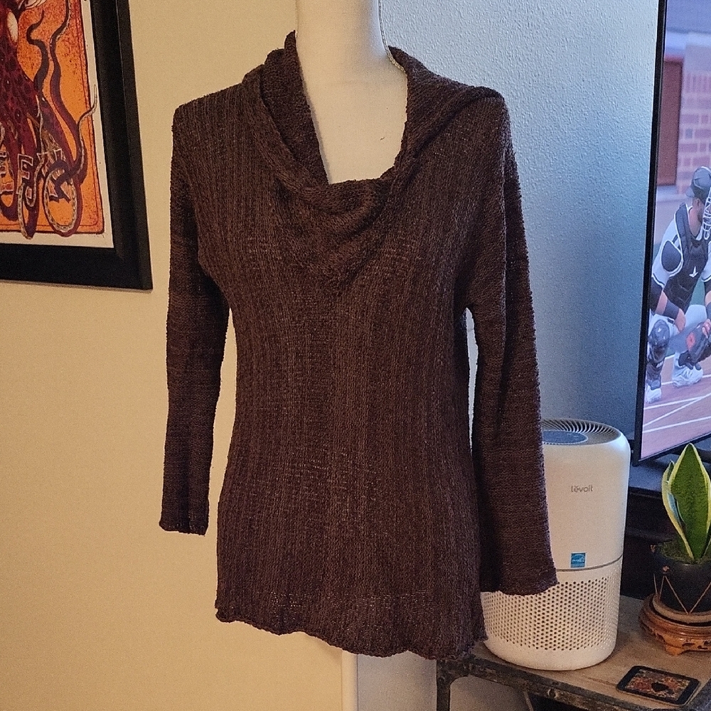 Georgina Estefania Brown Lose Knit Sweater Boho Hippie